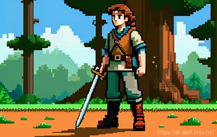 픽셀아트 도트 크기 설정 방법 - **Prompt: Classic 8-bit Fantasy Adventure Scene**
    "An 8-bit pixel art scene depicting a brave ma...