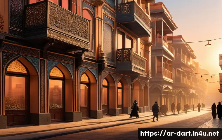 포토배시 기법 활용법 - A highly detailed digital artwork showcasing a harmonious photo bashing scene inspired by Middle Eas...