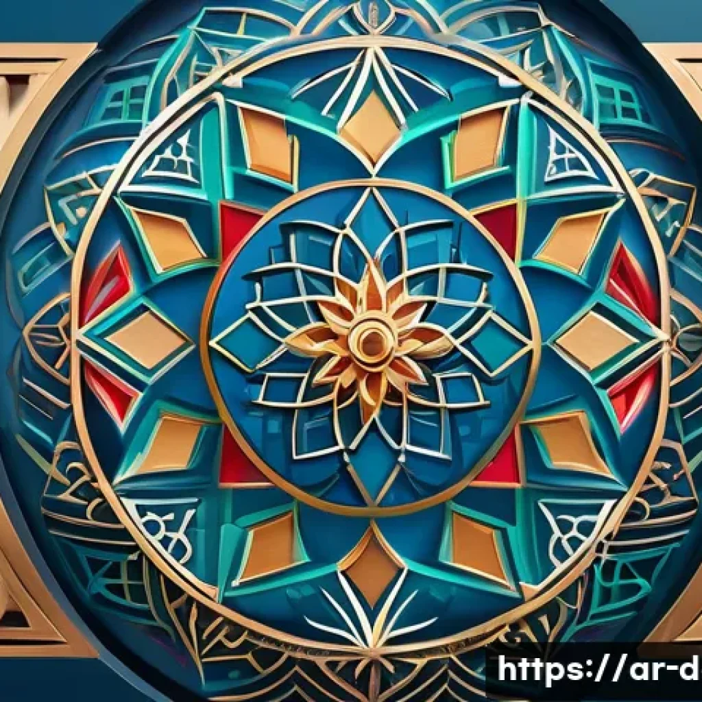 포스터용 디지털아트 제작 - A vibrant digital poster design focused on color theory for Arabic audiences, featuring a harmonious...