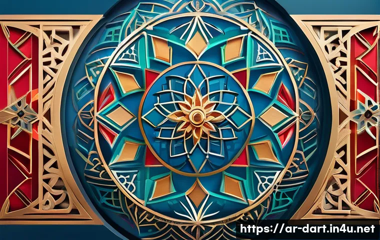 포스터용 디지털아트 제작 - A vibrant digital poster design focused on color theory for Arabic audiences, featuring a harmonious...