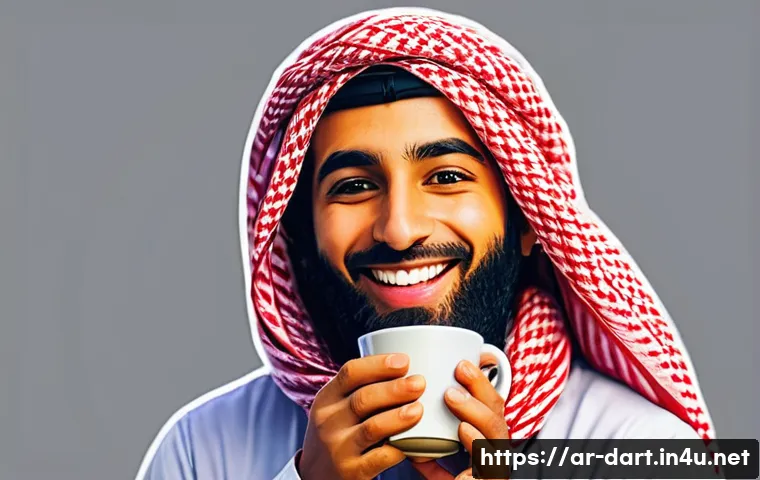 디지털아트 트위치 이모티콘 제작 - A vibrant, cartoon-style Twitch emoji featuring a joyful young Arab streamer wearing a traditional k...