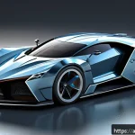 지브러시 하드서페이스 모델링 - A highly detailed digital 3D model of a futuristic mechanical vehicle showcasing hard surface modeli...